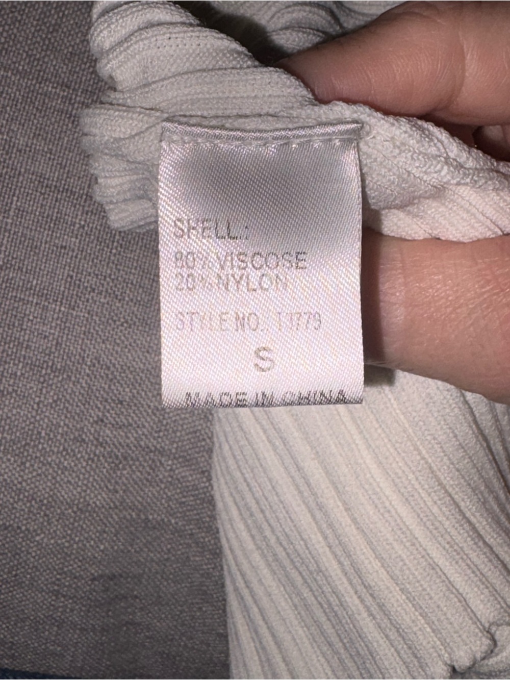 Nati NWOT Cream Ribbed Cap-Sleeve Tank - Picture 4 of 4